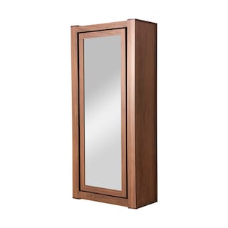 Foto 2 | Espejo De Cuerpo Completo / De Pie Con Almacenamiento Color Nogal - Madera Industrializada