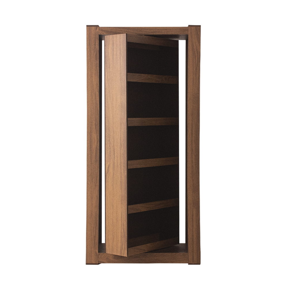 Foto 4 | Espejo De Cuerpo Completo / De Pie Con Almacenamiento Color Nogal - Madera Industrializada