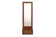 Espejo De Cuerpo Completo / De Pie Con 1 Cajón Color Parota - Madera Industrializada