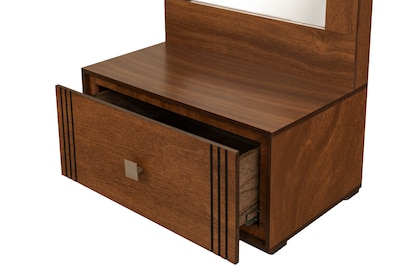 Foto 2 | Espejo De Cuerpo Completo / De Pie Con 1 Cajón Color Parota - Madera Industrializada