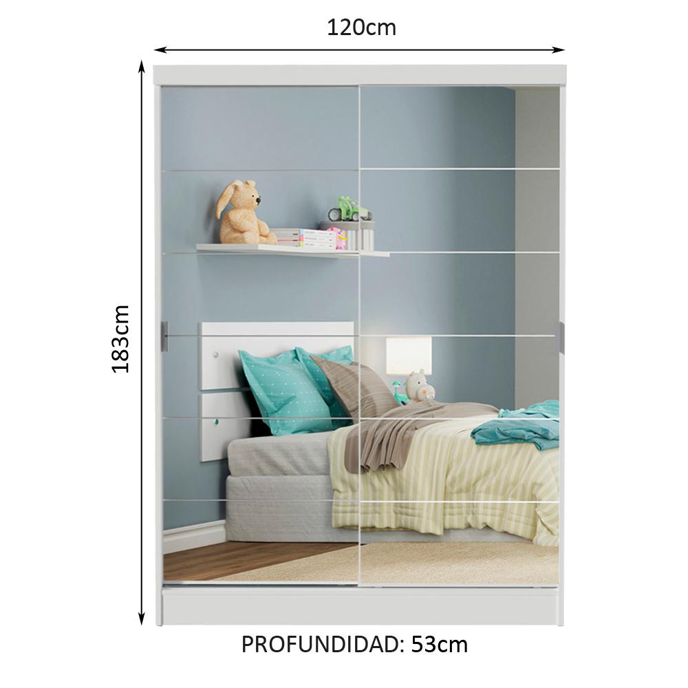 Foto 4 pulgar | Closet Luke Madesa 2 Puertas Corredizas Con Espejos