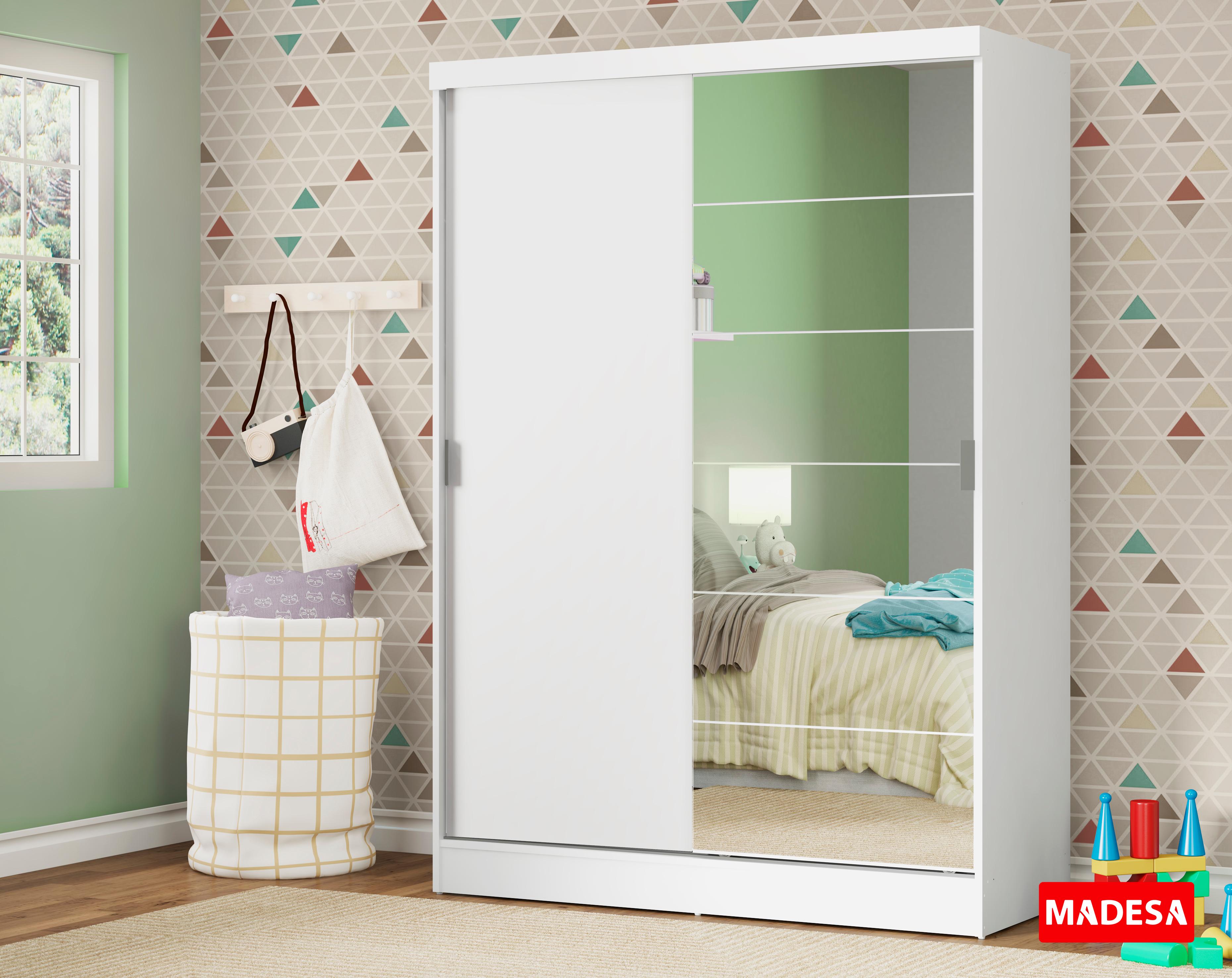 Foto 8 | Closet Luke Madesa 2 Puertas Corredizas 1 Puerta Con Espejo