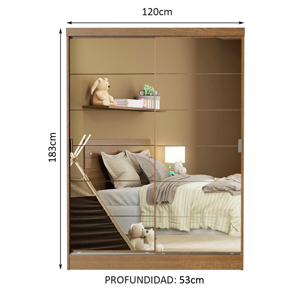 Foto 4 pulgar | Closet Luke Madesa 2 Puertas Corredizas Con Espejos