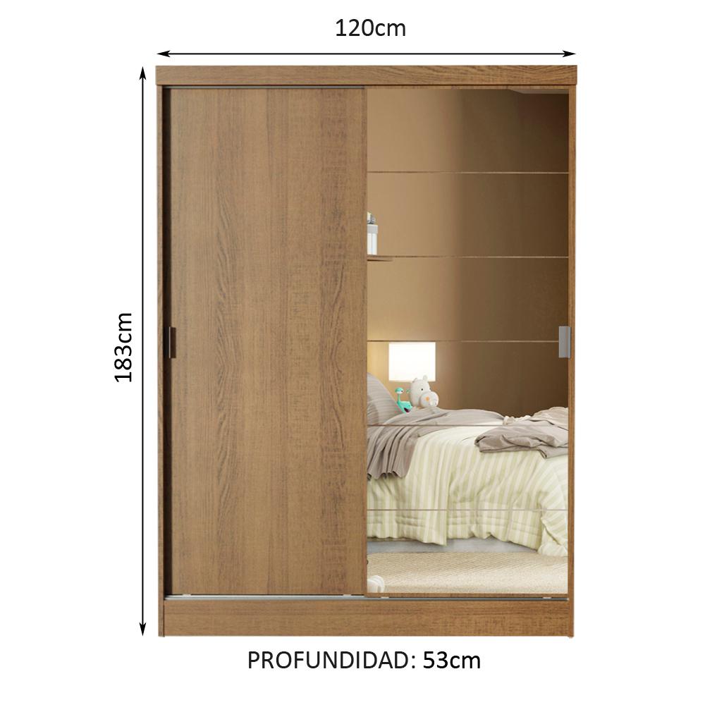 Foto 4 pulgar | Closet Luke Madesa 2 Puertas Corredizas 1 Puerta Con Espejo