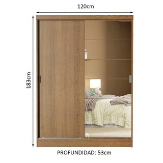 Foto 3 | Closet Luke Madesa 2 Puertas Corredizas 1 Puerta Con Espejo