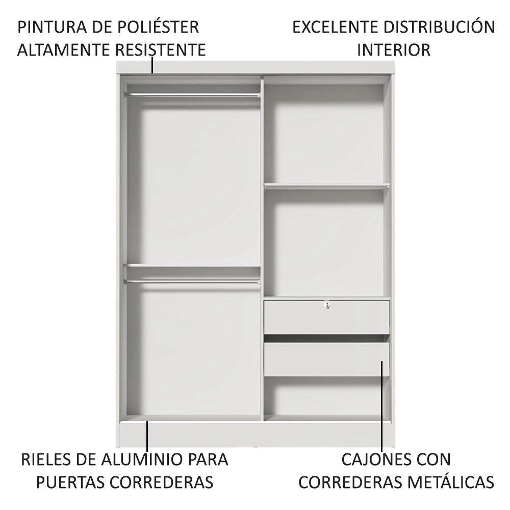 Foto 7 pulgar | Closet Luke Madesa 2 Puertas Corredizas