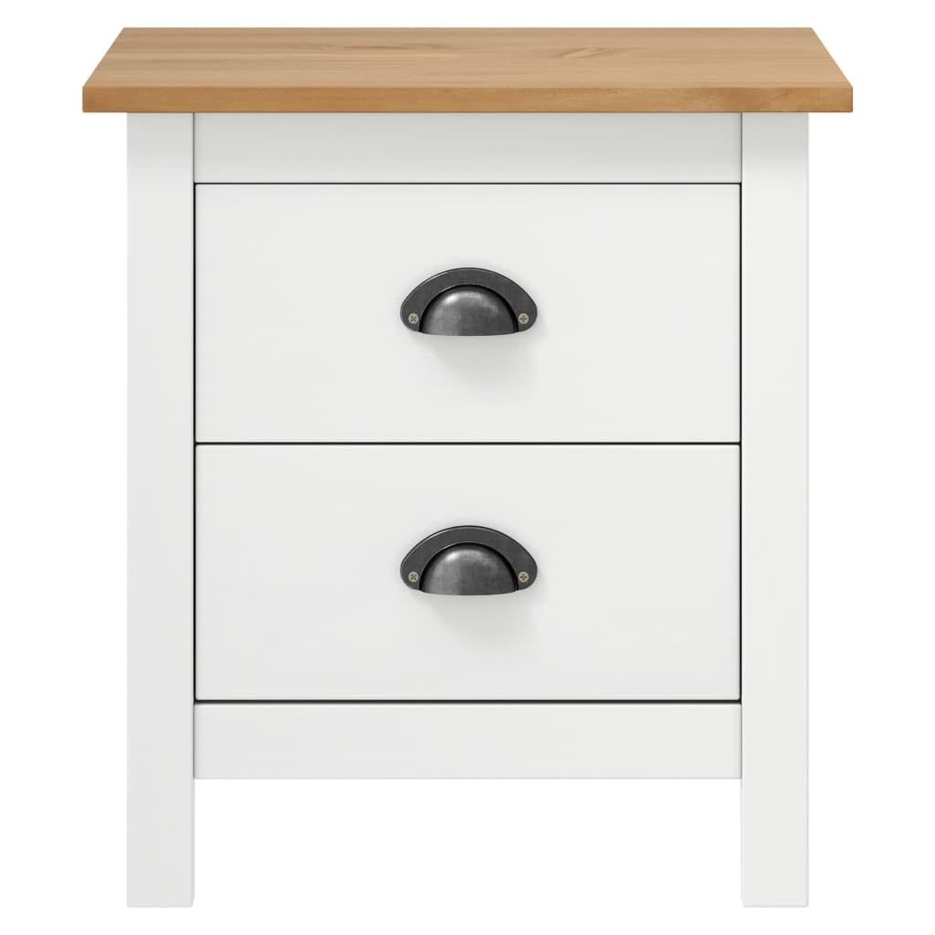 Foto 5 pulgar | Mesitas De Noche Vidaxl Skm Hill Range De Pino Macizo Blanco  46 X 35 X 49 5 Cm - Venta Internacional.