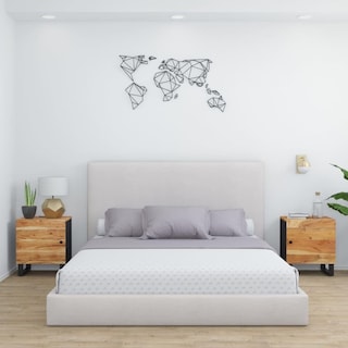 Foto 1 | Mesitas De Noche Vidaxl 2 Unidades De Madera Maciza De Acacia 40x33x46 Cm - Venta Internacional.