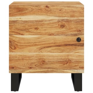 Foto 3 | Mesitas De Noche Vidaxl 2 Unidades De Madera Maciza De Acacia 40x33x46 Cm - Venta Internacional.