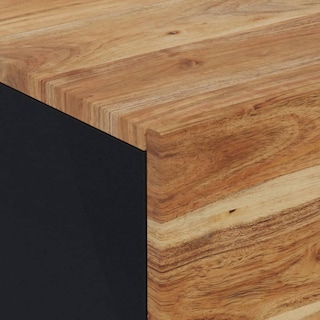 Foto 5 | Mesitas De Noche Vidaxl 2 Unidades De Madera Maciza De Acacia 40x33x46 Cm - Venta Internacional.