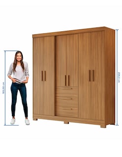 Foto 7 | Ropero Closet Organizador 6 Puertas Y 3 Cajones Nt6030-fe