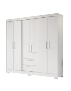 Foto 1 | Ropero Closet Organizador 6 Puertas Y 3 Cajones Nt6030-bco