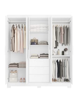 Foto 2 | Ropero Closet Organizador 6 Puertas Y 3 Cajones Nt6030-bco
