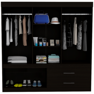 Foto 6 | Closet Astrid Wengue con Zapatero Inferior
