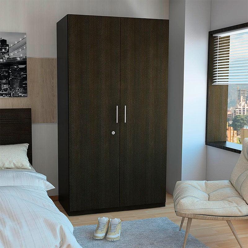 Foto 1 | Clóset Negro con Dos Puertas Abatibles Cerradura y Cuatro Entrepaños