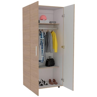 Foto 4 | Closet Carlota Beige y Blanco con Dos Puertas Abatibles