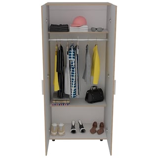 Foto 6 | Closet Carlota Beige y Blanco con Dos Puertas Abatibles