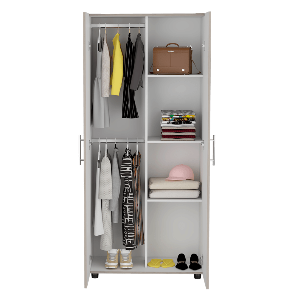 Foto 6 | Closet Derek Humo y Blanco Vainilla Dos Puertas Abatibles y Entrepaños