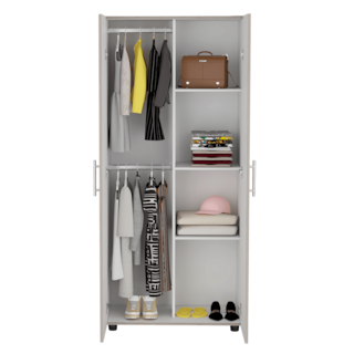 Foto 6 | Closet Derek Humo y Blanco Vainilla Dos Puertas Abatibles y Entrepaños