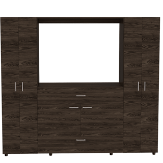 Foto 5 | Closet Fontana Chocolate y Blanco con Cuatro Tubos para Colgar Ropa
