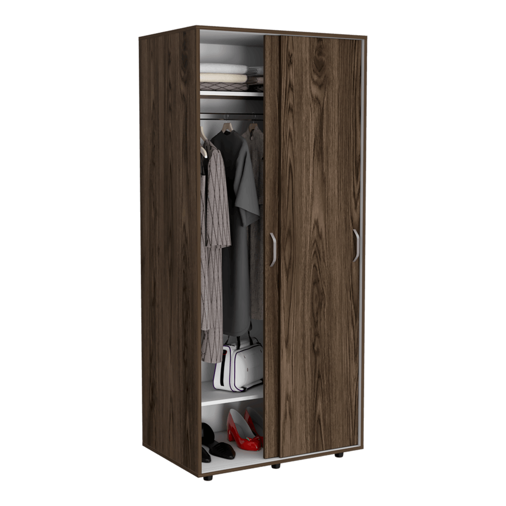 Foto 4 | Closet Irmac Chocolate y Blanco con Dos Puertas Deslizables