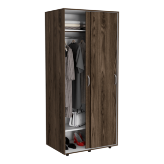 Foto 4 | Closet Irmac Chocolate y Blanco con Dos Puertas Deslizables
