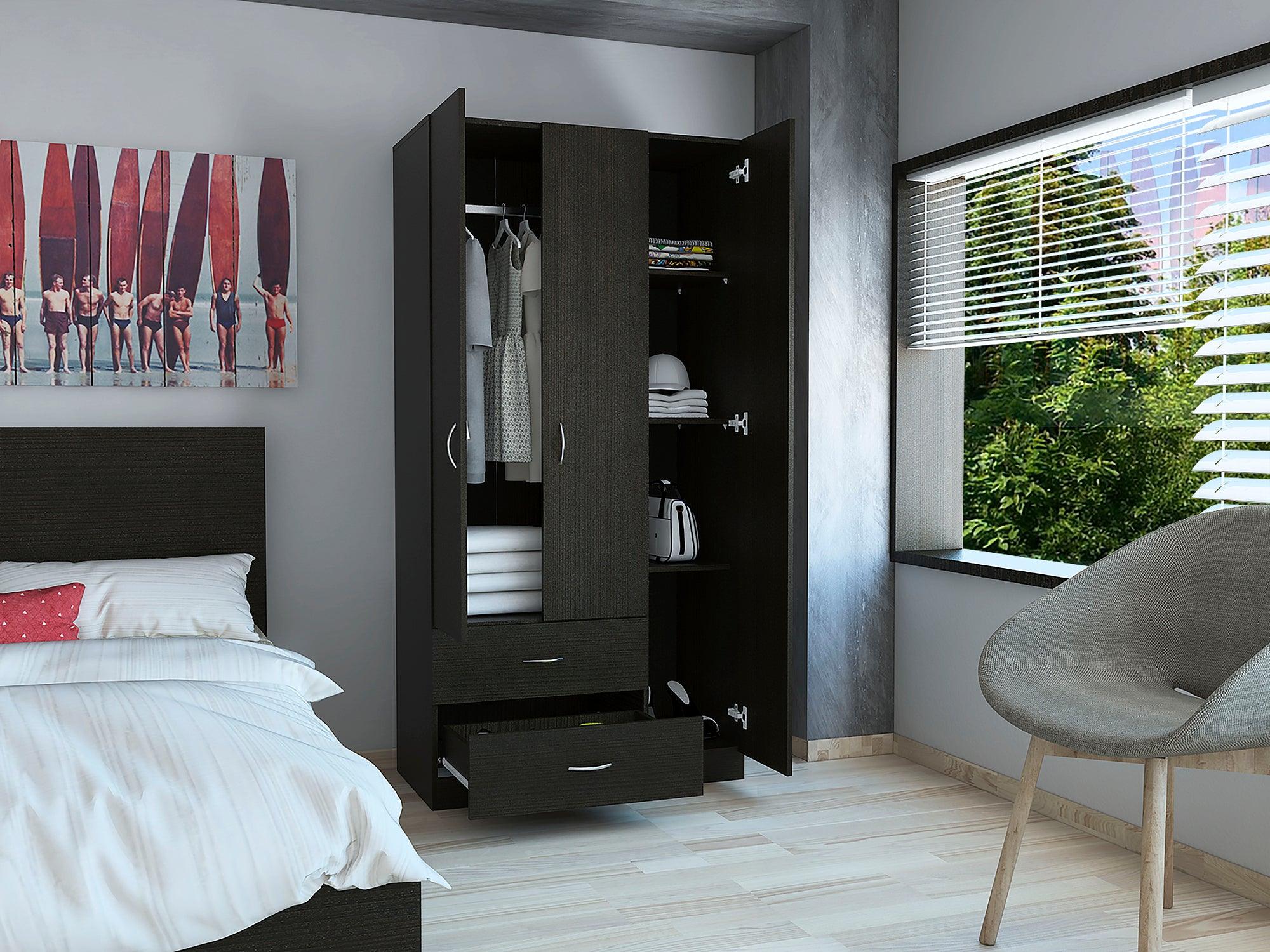 Foto 2 | Closet América Wengue con Dos Cajones y Variedad de Entrepaños