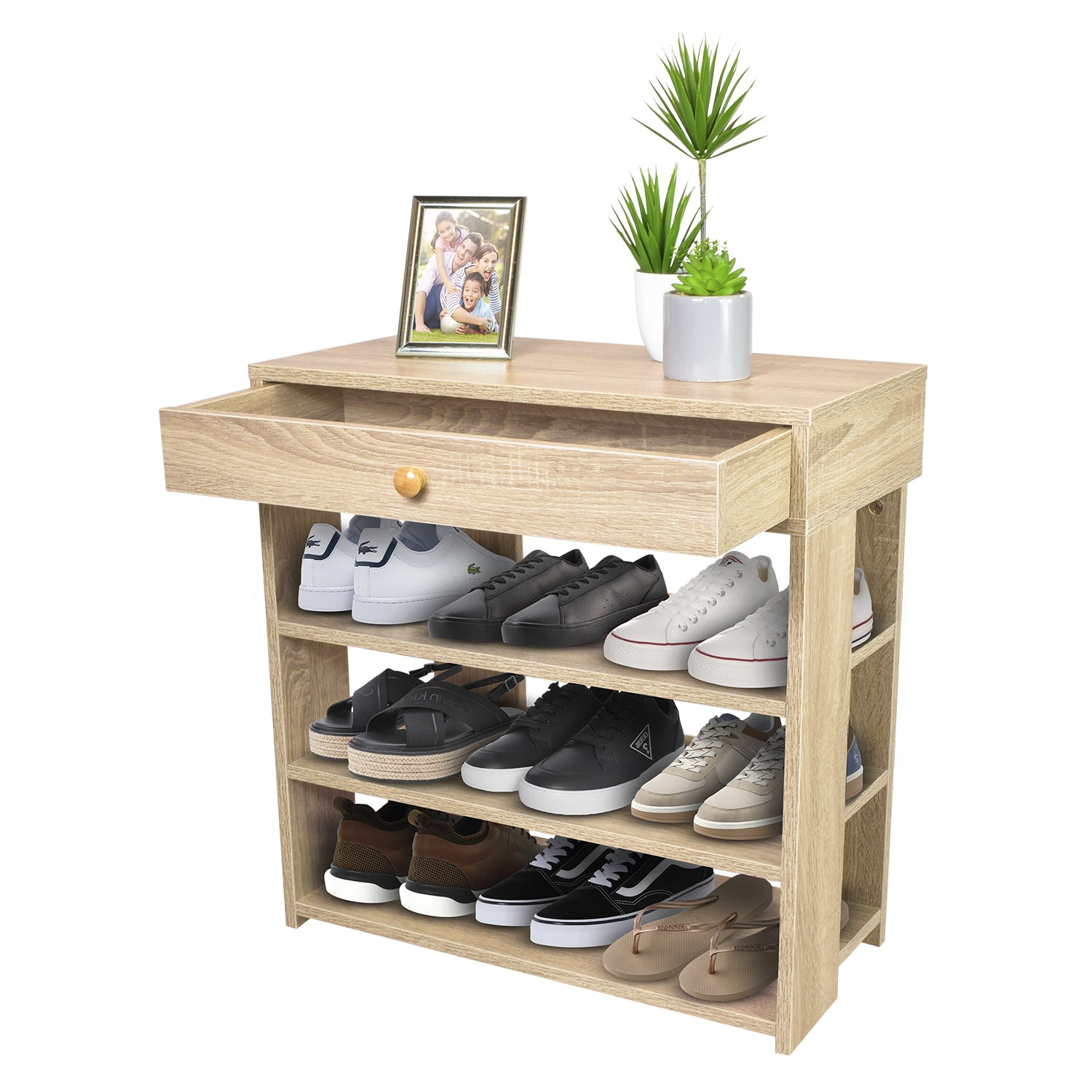 Foto 4 pulgar | Zapatero Top Living Hiroshima Con Cajón Minimalista Estilo Madera Roble