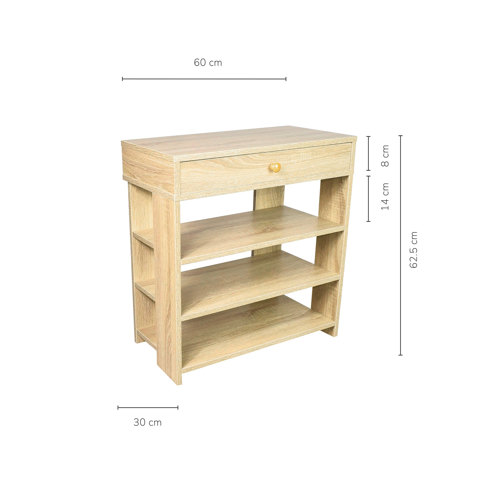 Foto 5 pulgar | Zapatero Top Living Hiroshima Con Cajón Minimalista Estilo Madera Roble