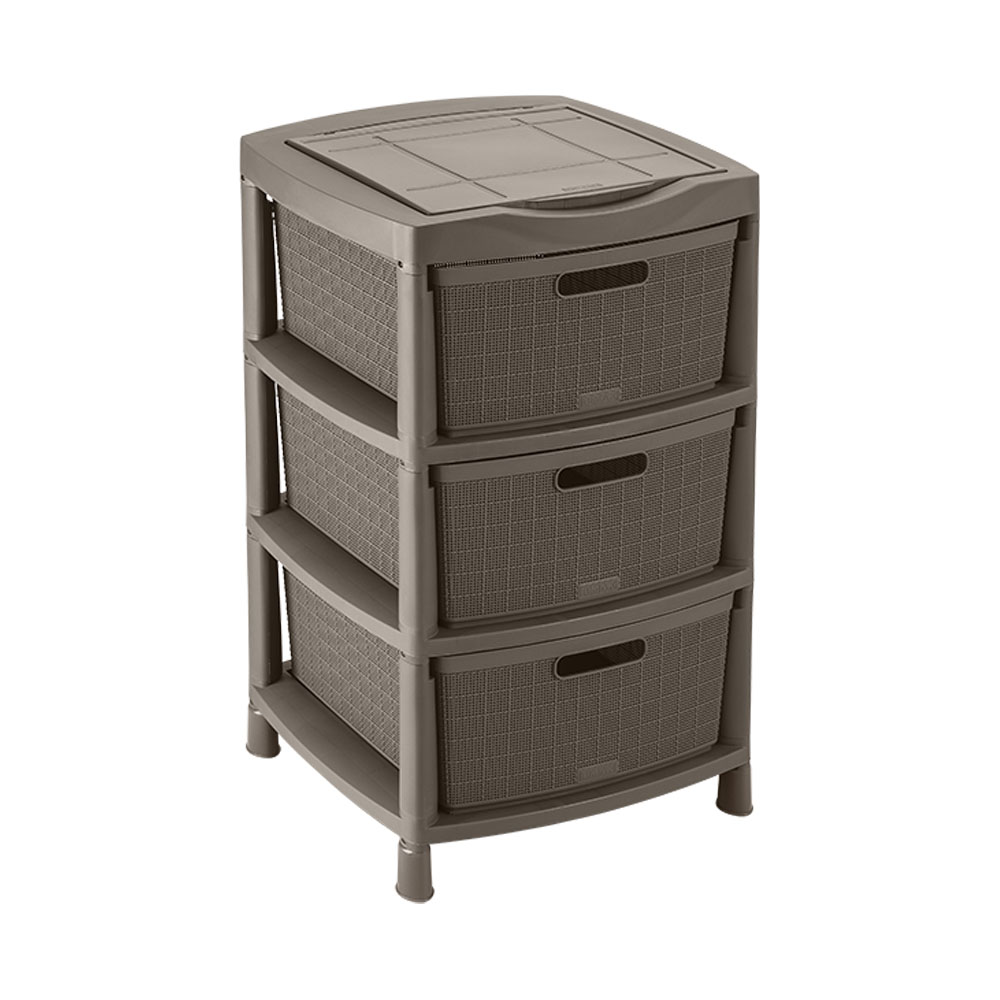 Foto 3 pulgar | Cajonero Organizador Plástico 3 Gavetas Duradero Rimax