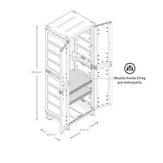 Foto 4 | Armario Organizador Modular Barú Closet Ropa Plástico Rimax