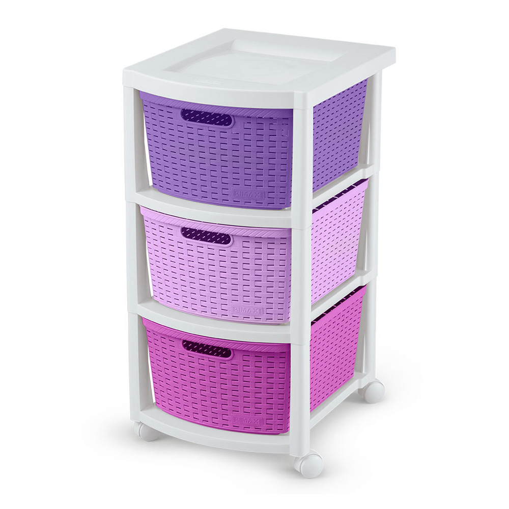 Organizador Accesorios Niña Plástico Cajonero 3 Cestas Rimax