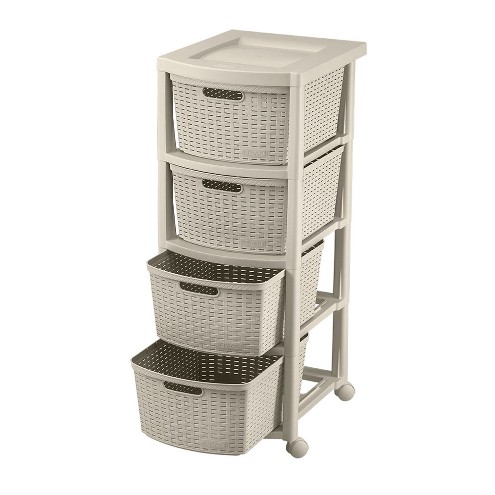 Organizador Accesorios Rat Plástico Cajonero 4 Cestas Rimax