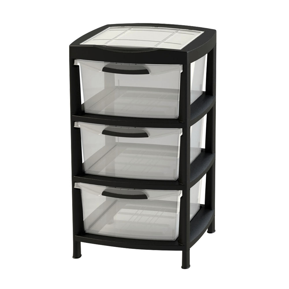 Organizador Rimax de Plástico Negro 3 Cajones