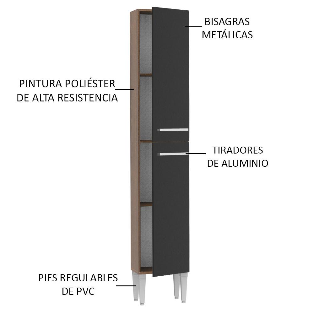 Foto 4 pulgar | Alacena Organizador Madesa Negro con 2 Puertas