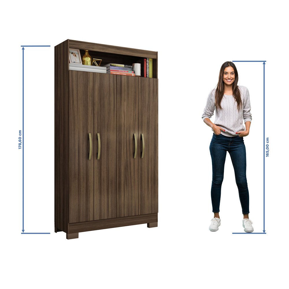 Foto 7 pulgar | Armario Multifuncional  Skal 4 Puertas
