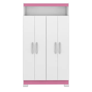 Foto 2 | Armario Skal 4 Puertas Blanco/rosa