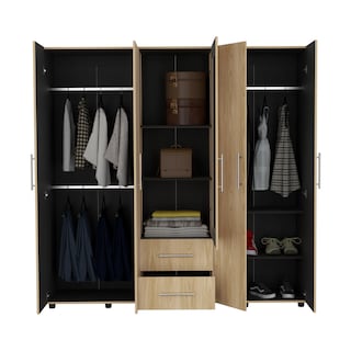 Foto 5 | Clóset de Madera con Espejo Marrón 200 cm