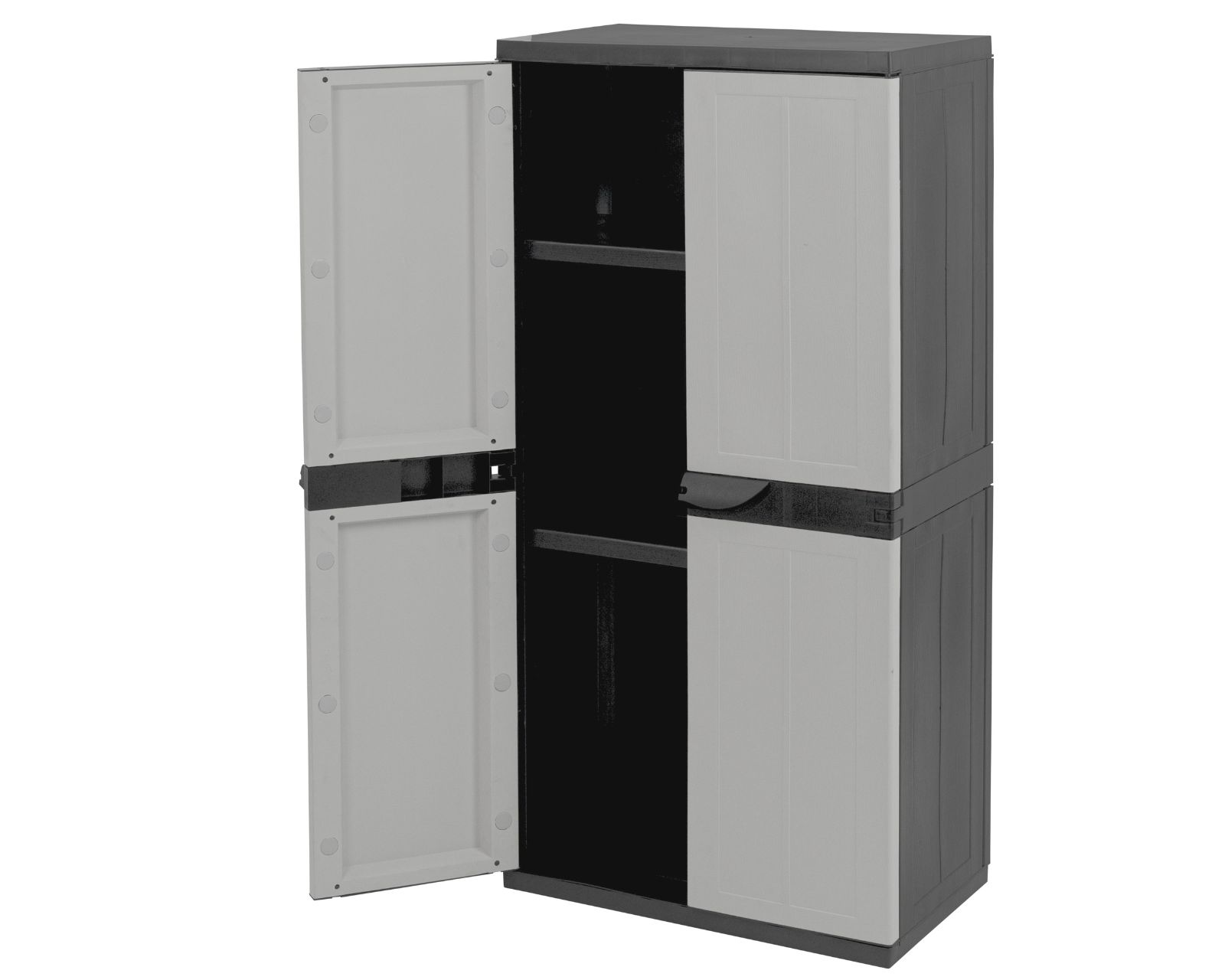 Foto 4 pulgar | Armario Organizador De Plástico Polycar Modelo Niza Color Negro De 2 Repisas