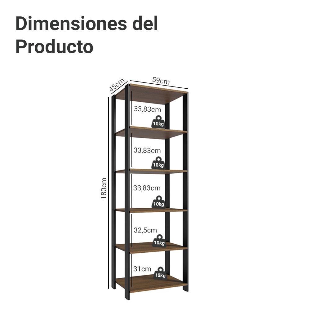 Foto 4 pulgar | Armario Organizador Multiuso Despensero Madesa 59cm Marrón