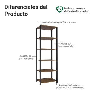 Foto 4 | Armario Organizador Multiuso Despensero Madesa 59cm Marrón