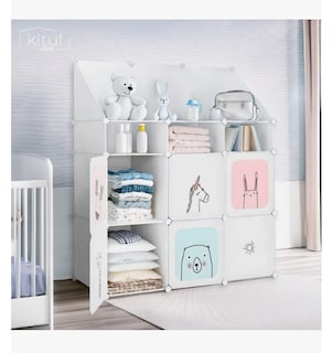 Foto 2 | Armario Closet Organizador Ropa Y Juguetes Infantil Portátil Color Blanco