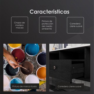 Foto 3 | Cómoda Cajonera Praga de 5 Gavetas MDP y Mármol