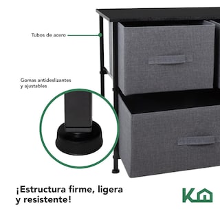 Foto 4 | Cómoda Cajonera KingsHouse 5 Cajones Gris
