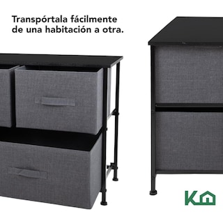 Foto 6 | Cómoda Cajonera KingsHouse 5 Cajones Gris