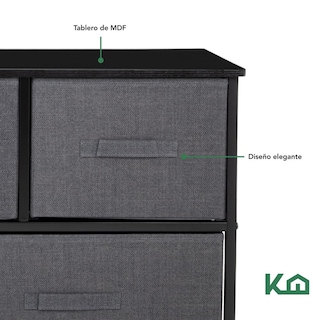 Foto 7 | Cómoda Cajonera KingsHouse 5 Cajones Gris