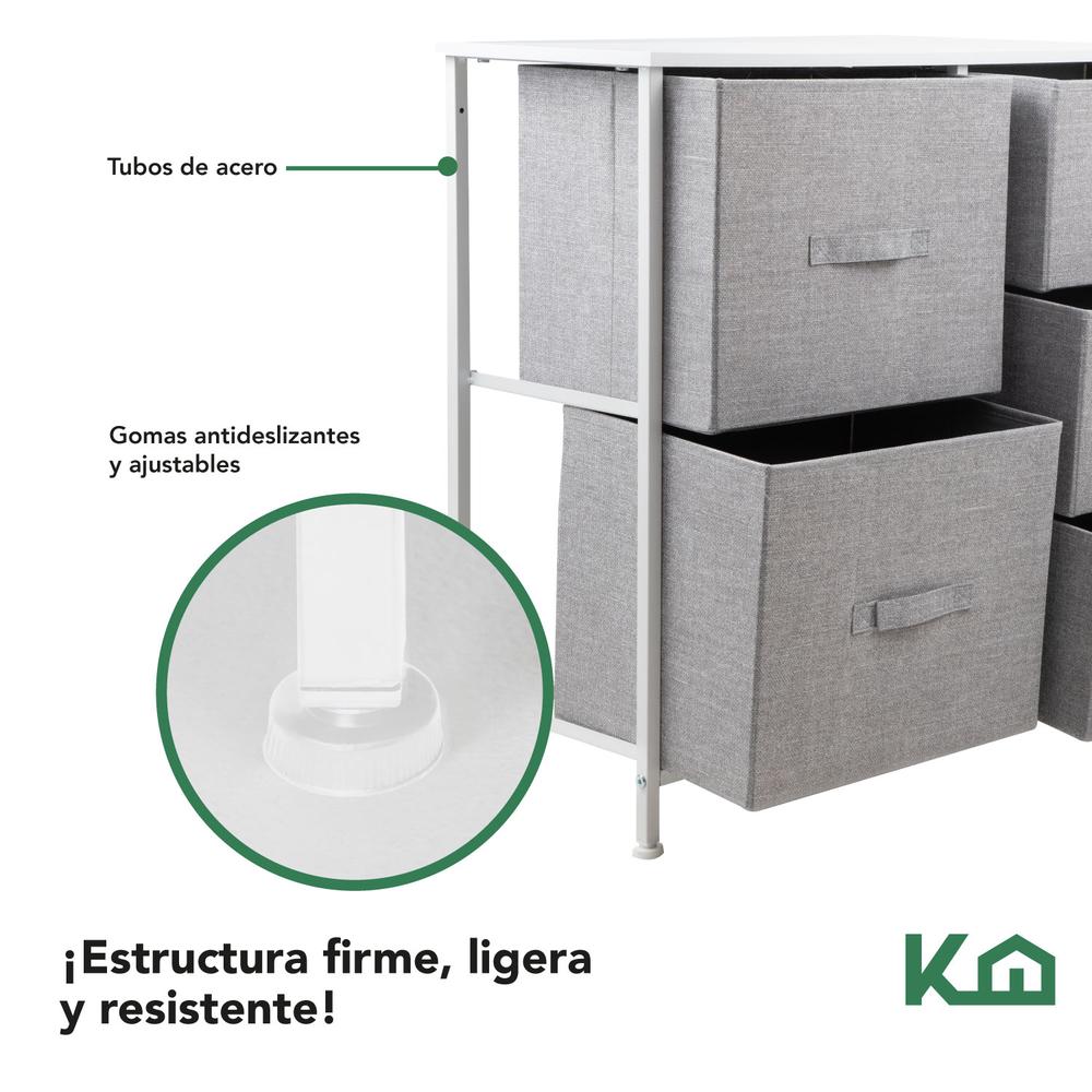 Foto 5 pulgar | Cajonera 5 Cajones KingsHouse Mueble Organizador De Tela