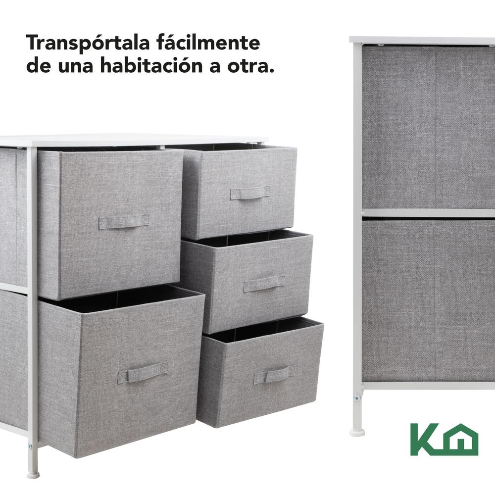 Foto 7 pulgar | Cajonera 5 Cajones KingsHouse Mueble Organizador De Tela