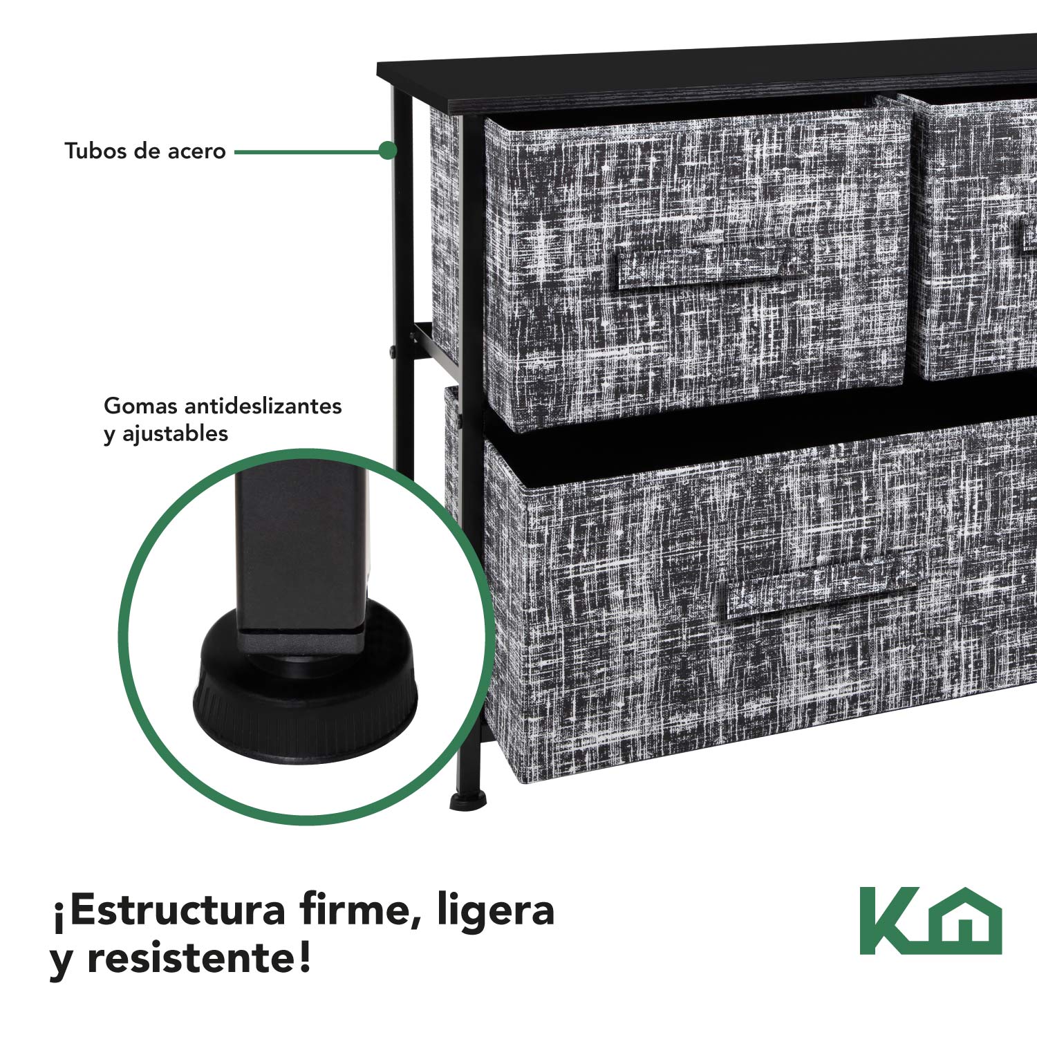 Foto 4 | Cómoda KingsHouse KINGCHEST5W color Gris