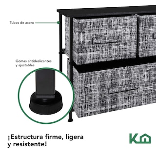 Foto 4 | Cómoda KingsHouse KINGCHEST5W color Gris